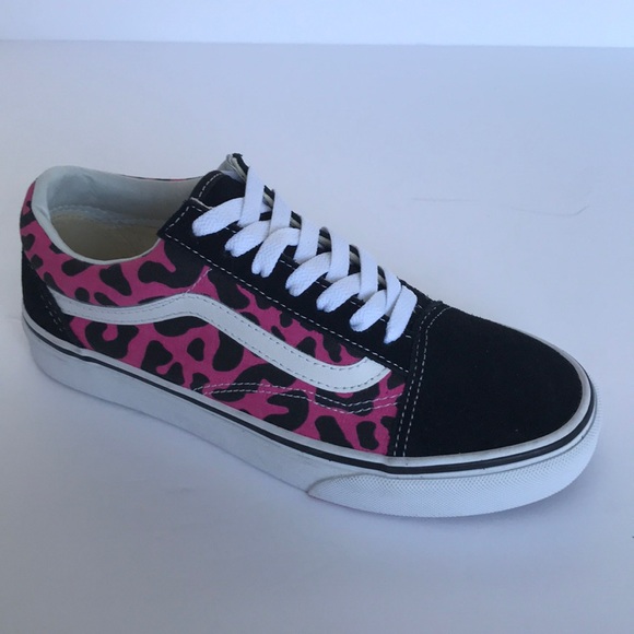 Vans old skool leopard pink black sneaker shoes - Picture 4 of 8
